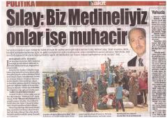 Dr. Mehmet Sılay: Biz Medineliyiz onlar ise muhacir